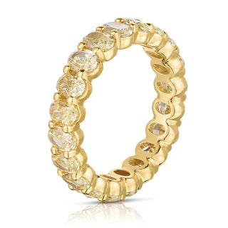 Fancy Yellow Oval Diamond Eternity Band