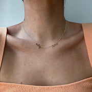 Solid Double Name Necklace