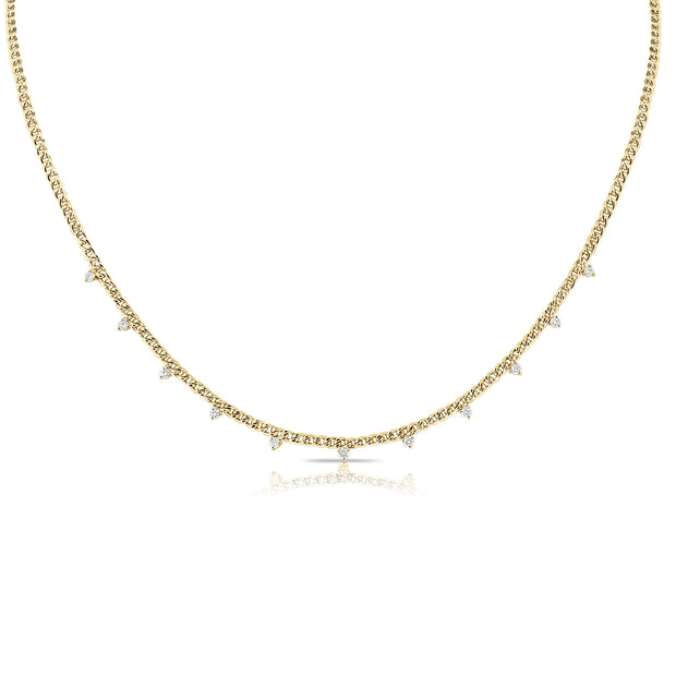 Diamond Hanging Chain Necklace