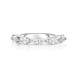 Marquise Cut Diamond Halfway Eternity Band
