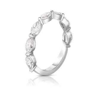 Marquise Cut Diamond Halfway Eternity Band
