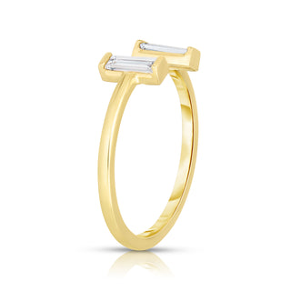 Open Baguette Diamond Ring