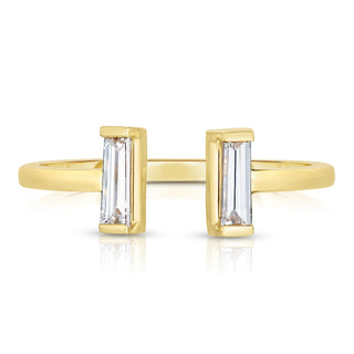 Open Baguette Diamond Ring