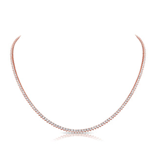 3-Prong Diamond Tennis Necklace