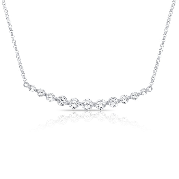 Single Prong Diamond Bar Necklace – Alexandra Beth