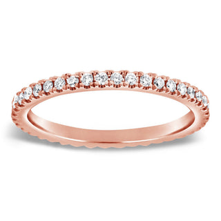 About: This diamond eternity band ring is set with pavé diamonds in 14K gold for a look that feels delicate with just enough texture. Slim and easy to stack, it adds a refined shimmer without overpowering the rest of your rings.

Diamond Details:&nbsp;Pavé Natural Diamonds

Total Carat Weight:&nbsp;0.40 Carats
Color:&nbsp;G/H
Clarity:&nbsp;SI

Metal:&nbsp;14K Gold

Available in 14K Yellow Gold, 14K White Gold, and 14K Rose Gold

Production time is 4-6 weeks.&nbsp;&nbsp;