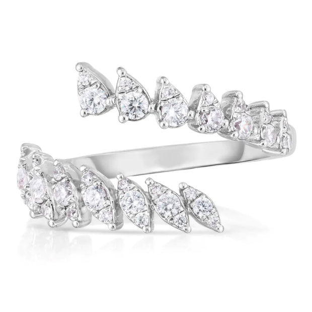 Pear and Marquise Bypass Ring