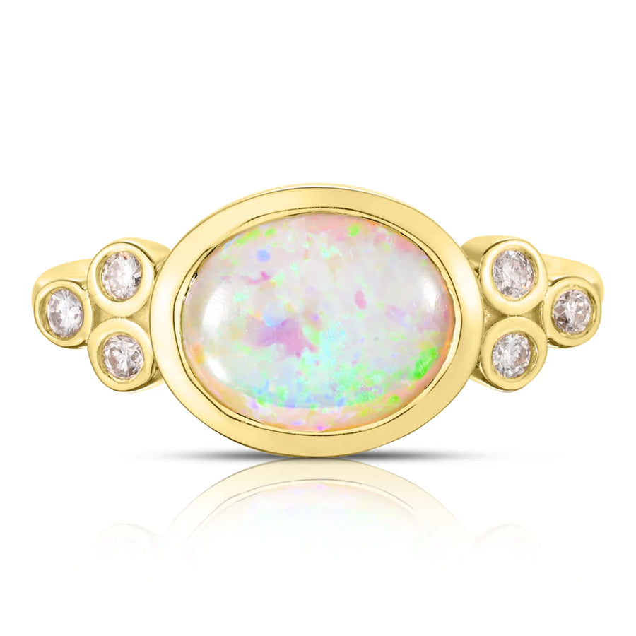 Opal and Diamond Ring