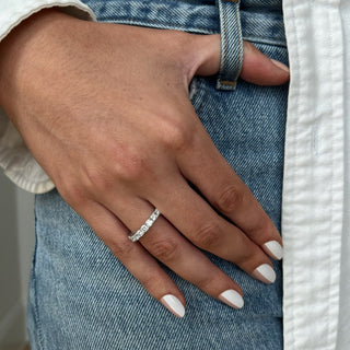 Shared Prong Round Brilliant Diamond Eternity Band
