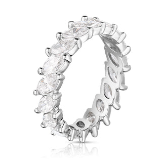 Diagonal Marquise Diamond Eternity Band