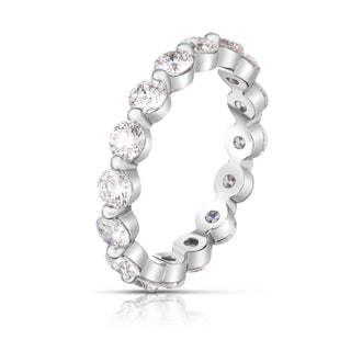 Single Prong Round Brilliant Diamond Eternity Band
