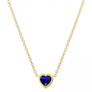 Mini Gemstone Heart Necklace